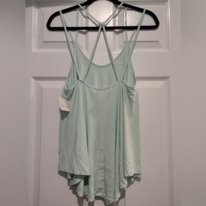 NWT Free People Rock Your World Tank / Washed Aqua